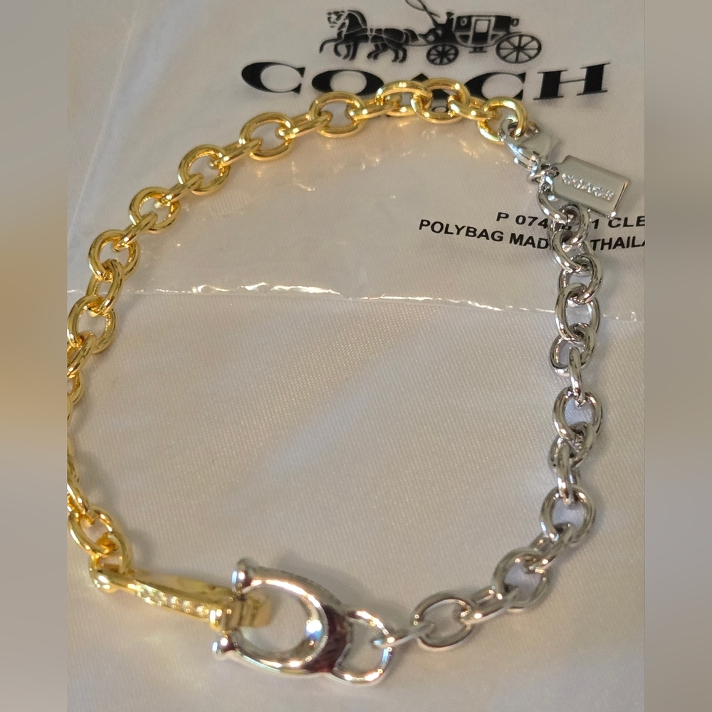 Coach Two-Tone Gold and Silver Bracelet - Picture 3 of 7